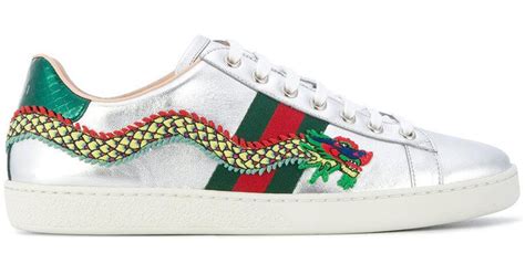 zapatillas gucci dragon|gucci ace silver dragon.